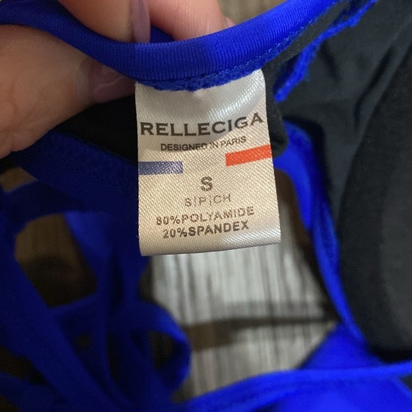 RELLECIGA Women's Push Up Bikini Twist Front Underwire top X2 | Small red/blue - Picture 8 of 11